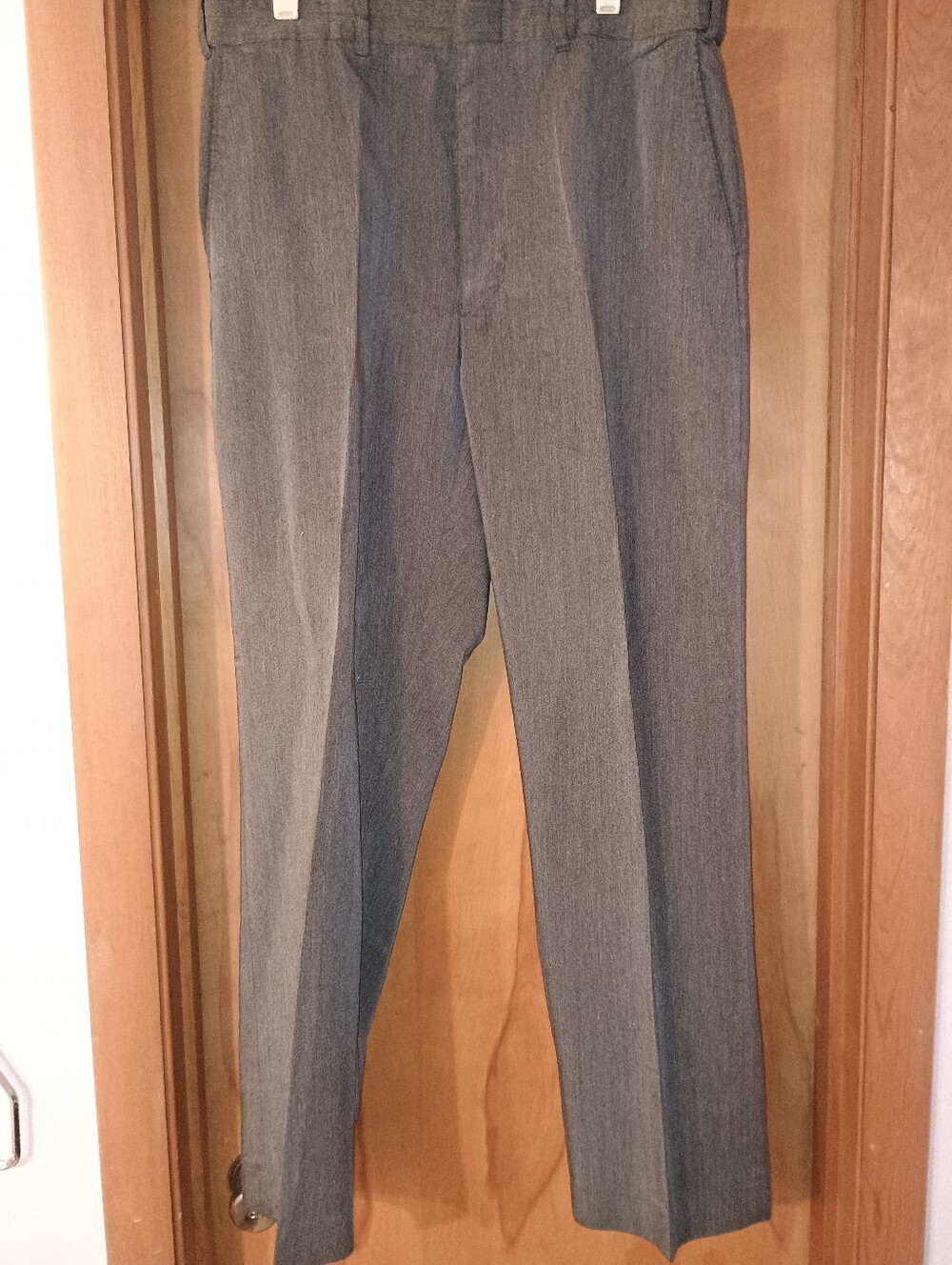 RBM Classic Grey Dress Pants Size 34 Flat front Uncuffed